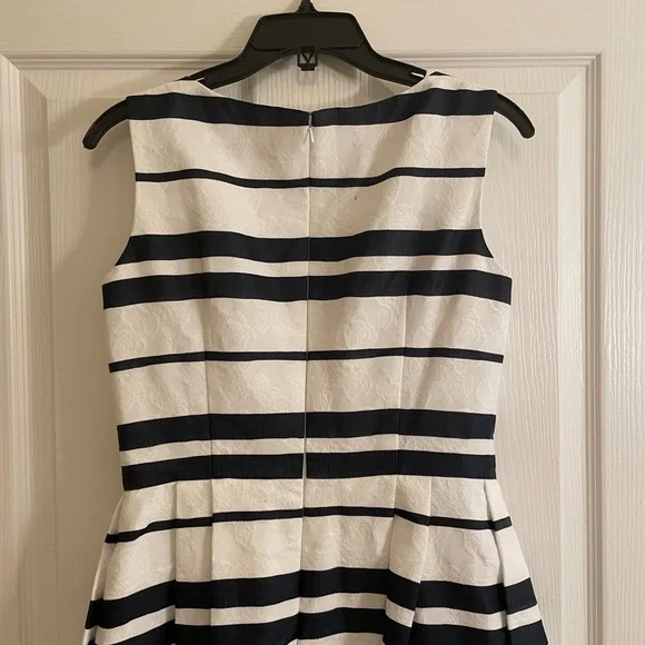 CARMEN MARC VALVO Point Of Sail Dress in Blue And White Stripe - Picture 12 of 15